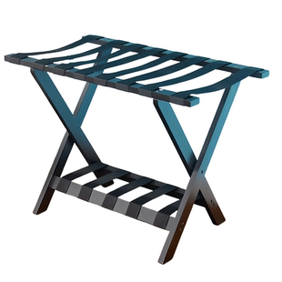 床头置物架落地卧室床边放衣服神器民宿酒店行李箱包架实木可折叠