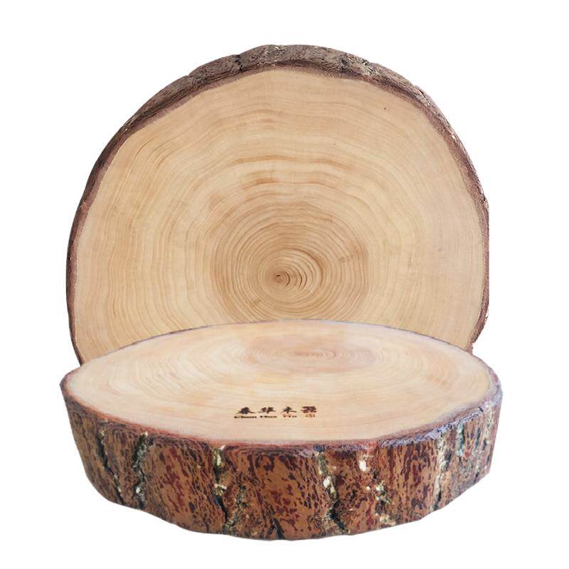 泰兴银杏木砧板白果树实木案板家用整木圆型肉墩耐裂防霉切菜板