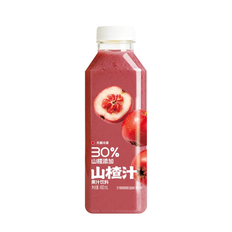 碧山村山楂汁饮料0添加果汁山楂果味饮品480ml*15瓶整箱夏季新品
