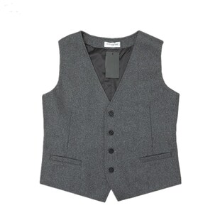 秋冬款羊毛呢马甲英伦复古咔叽马甲加厚男士西装马甲坎肩外套保暖