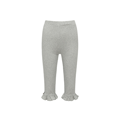 oinimi荷叶边纯棉显瘦瑜伽中裤