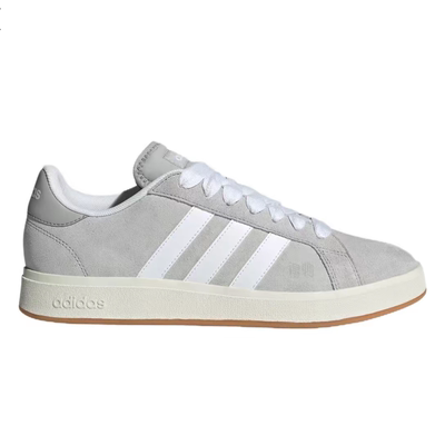 adidas Base00s阿迪达斯绒面革百搭薄底板鞋男女同款白灰IH6185