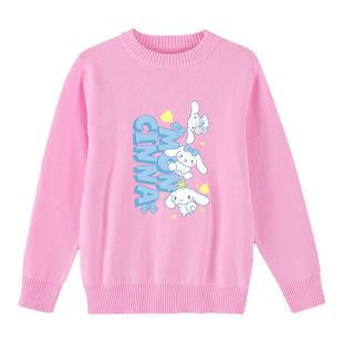 班吉鹿女童毛衣春秋新款中大童库洛米可爱套头针织打底衫儿童上衣