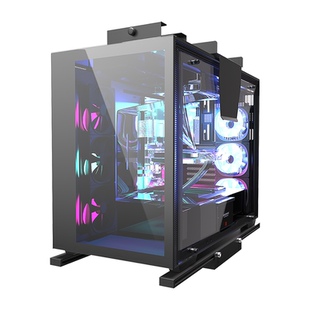 雷恩特主机托架免打孔升降桌主机悬挂架机箱托架超大电脑主机挂架