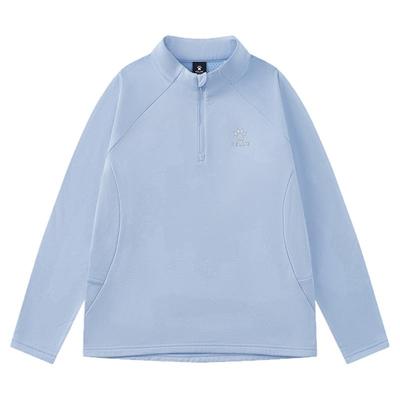 卡尔美儿童运动T恤半拉链速干衣