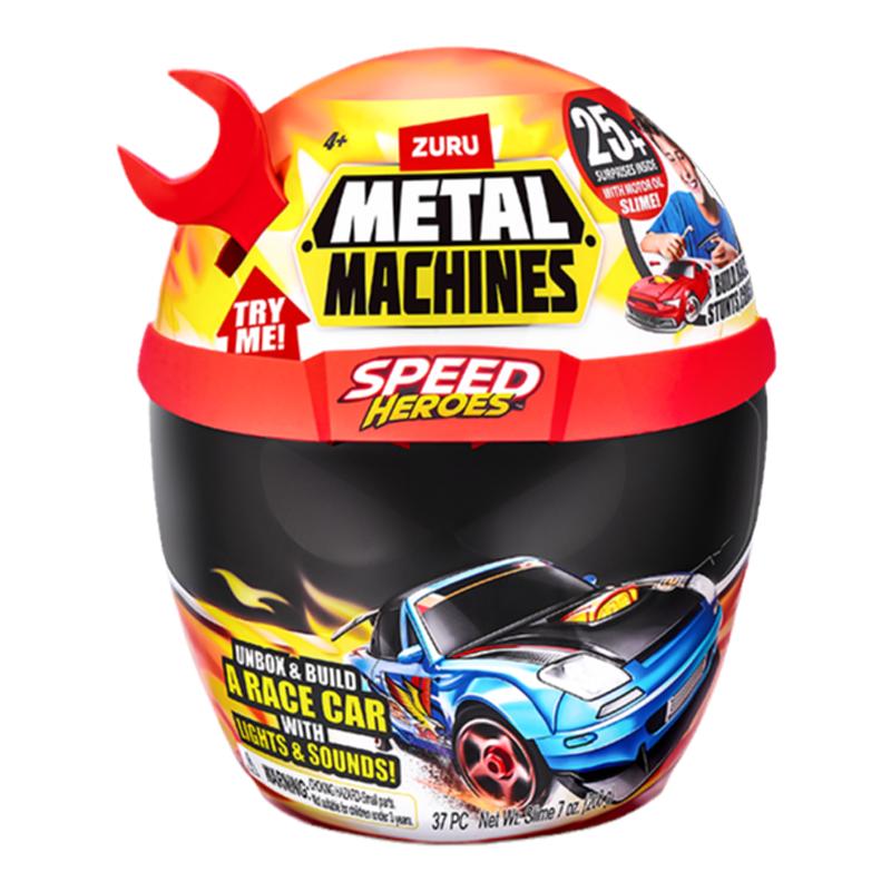 合金争霸急速勇者头盔玩具车男孩子拼装赛车 ZURU METAL MACHINES