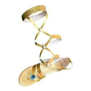 原神cos妮露cosplay鞋草之国须弥舞娘水系妮露cos凉鞋金色罗马鞋