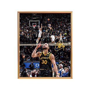 库里签名夺冠海报相框装饰画挂画纪念品手办nba球星周边照片摆件