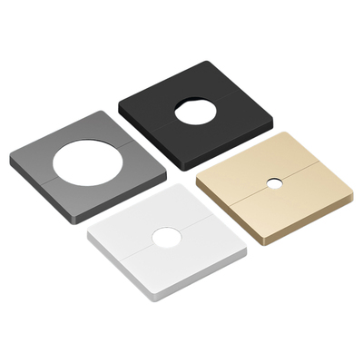 可拆式粘贴出线孔面板86新型空白面板带孔穿线开关装饰插座遮挡盖