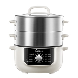 美的电蒸锅多功能一体蒸锅火锅煮锅家用不锈钢蒸汽锅蒸菜电蒸笼