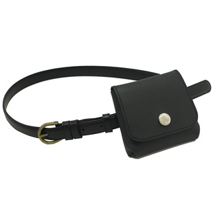 暗黑色系腰包腰带女ins酷简约百搭韩国装饰皮带时尚配连衣裙子衬