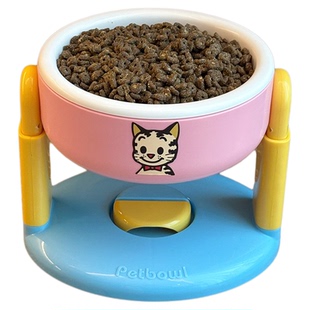 猫碗狗碗食盆通用增高架护颈防打翻吸盘宠物吃饭碗狗粮喝水碗盘