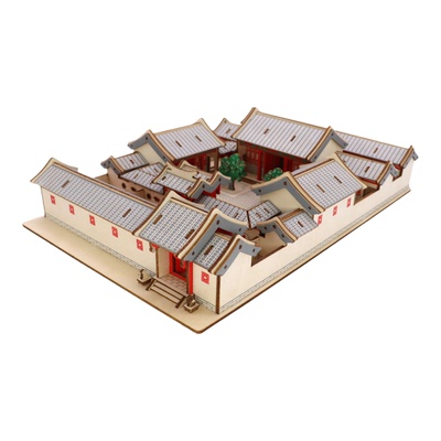 北京四合院木质 3D 立体拼图 手工 DIY 拼装国风建筑益智玩具礼物