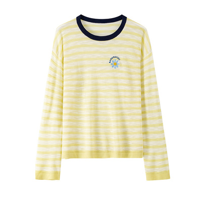 BANANACICI多巴胺绣花长袖针织衫