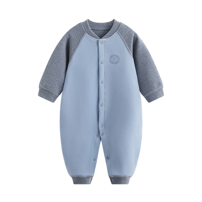 德绒婴儿连体衣加绒秋冬男宝宝保暖内衣新生衣服贴身打底衣秋冬装