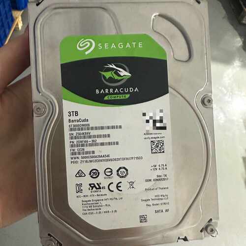 议价希捷酷鱼3TB机械硬盘，型号ST3000DM008，3.5寸