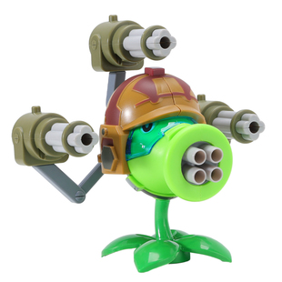 男孩植物大战僵尸玩具升级版机枪豌豆射手二代玉米加农炮三重射手