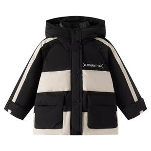 小象汉姆男童羽绒服冬季加厚保暖户外三防工装外套2026新款中长款