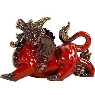 招财貔貅摆件陶瓷一对入住家居客厅镇宅玄关装饰品办公桌乔迁礼品