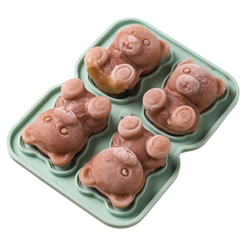 小熊硅胶冰格食品级奶茶咖啡