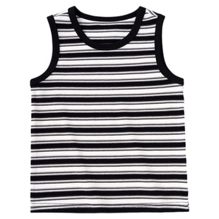 嘟嘟家女童背心夏装条纹儿童无袖上衣百搭宝宝吊带多巴胺夏季童装