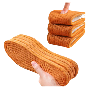 艾草压缩羊毛鞋垫加绒加厚男女防臭透气吸汗毛绒保暖棉鞋垫冬季