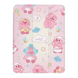 适用于ipad保护套mini6卡通air5三折式带笔槽ipadpro平板壳2024透明10.9寸气囊硅胶10.2寸软萌小猫咪8/9/10代