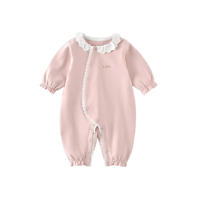 女宝宝婴儿衣服舒绒棉满月服新生婴儿连体衣春秋款小月龄哈衣爬服