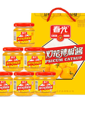 春光黄灯笼辣椒酱600g礼盒3香辣3特辣超辣蒜蓉酸汤肥牛厨房调料