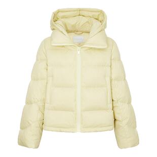 飘蕾黄色连帽短款羽绒服2025年冬季新款加厚90白鸭绒显瘦保暖外套
