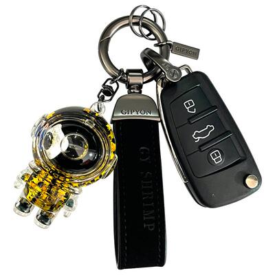 黑金流沙宇航员牛皮钥匙扣