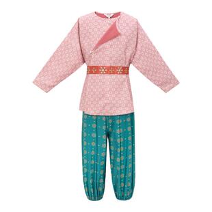 花朝记|花下客|唐制复原风中长圆领袄腰带裤子亲子装童装汉服