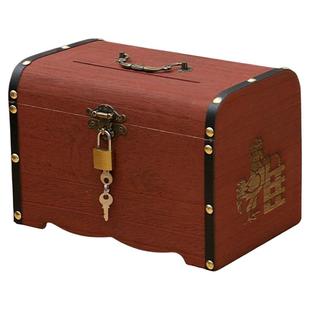 儿童存钱罐2026新款可存可取储蓄罐男孩只进不出木质钱罐学生礼物