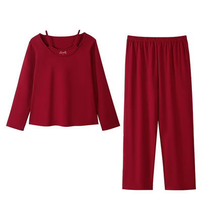 浪莎官方正品纯棉长袖情侣睡衣