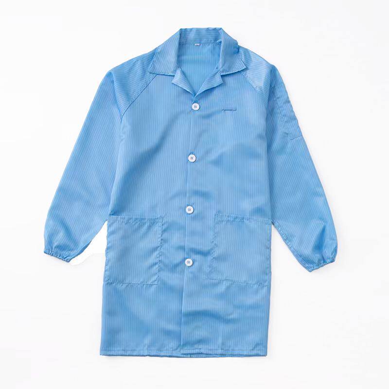 防静电无尘大褂条纹面料工作服防尘防护电子工作男女同款