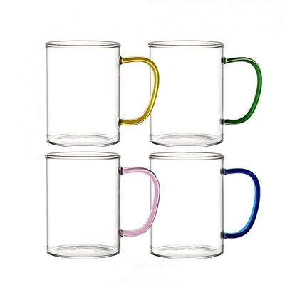 高硼硅玻璃杯套装家用喝水待客水杯客厅杯子耐高温带把手茶杯新款