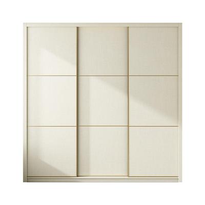 定制奶油风推拉门衣柜