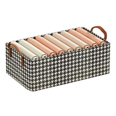 千鸟格衣服收纳箱家用折叠整理盒