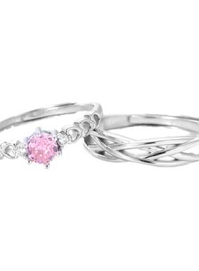 爱心一对戒指DOACH999足银韩版