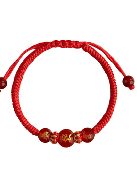 2025蛇年本命年红绳手链