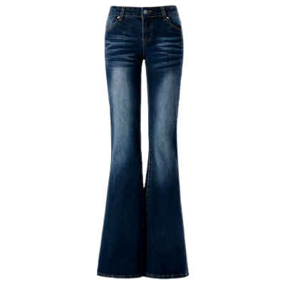 VIVICATHY2025秋美式辣妹低腰微喇牛仔裤女甜辣修身百搭喇叭长裤