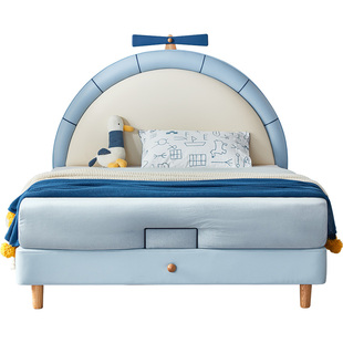 林氏儿童床家用卧室女孩童公主床榻榻米衣柜一体储物床小户型木业