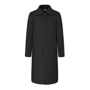 MONBLACK 外套春款曲线裁剪袖宽松款单排扣羊毛圈颗粒绒垫肩大衣