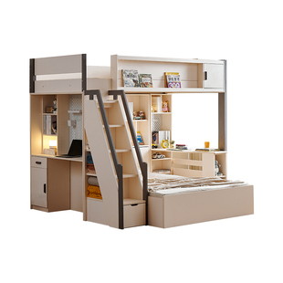 2米长大人上下铺子母床实木复式高架双层床上下床交错式小户型