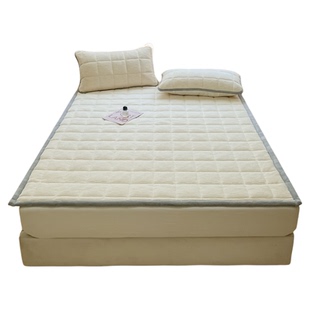 冬季珊瑚牛奶绒床垫上面铺的褥子1米5x2加厚保暖单人软垫褥子铺底