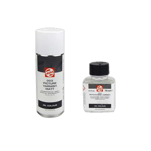 荷兰Talens泰伦斯专业绘画丙烯油画上光油 002 003 004瓶装润色重画定画上光油003亚光002 004 罐装亮光媒介