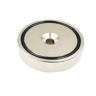 强力磁铁圆形带孔磁铁锅磁打捞磁铁永磁铁钢套保护钕铁硼强磁吸盘
