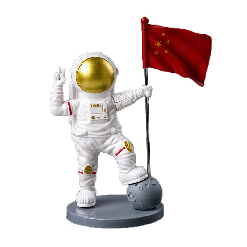 外星人胜利宇航员生日蛋糕装饰摆件宝宝周岁星球插件航天飞机火箭