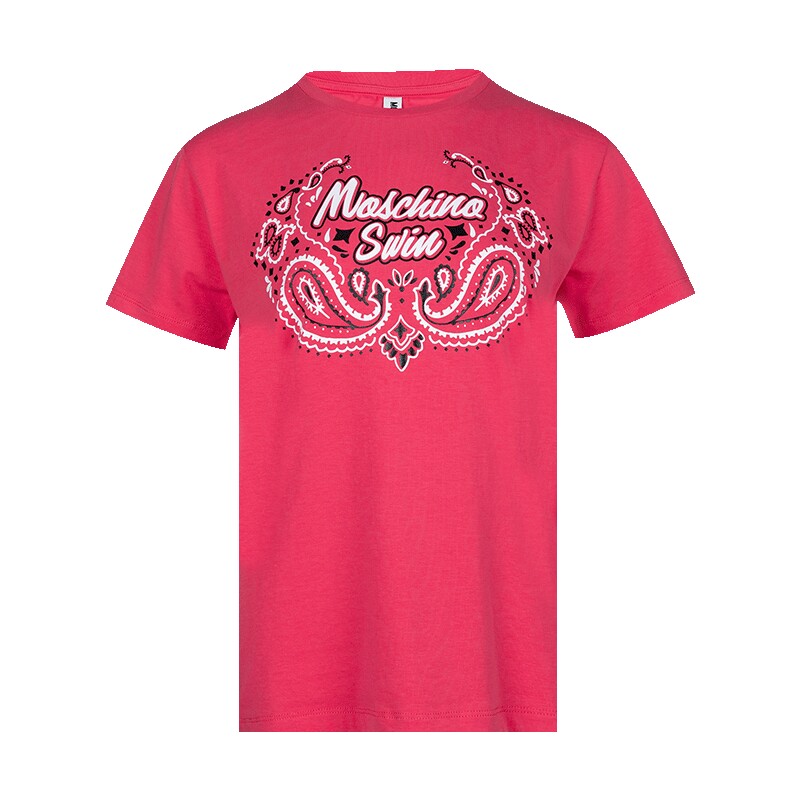 moschino经典字母logo短袖T恤女