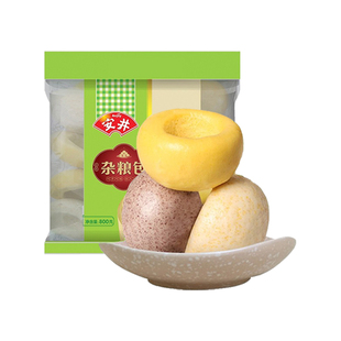 安井杂粮包早餐窝窝头半成品五谷粗粮玉米南瓜黑米包800g约28个